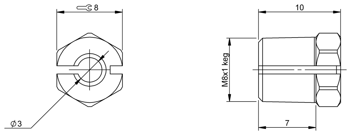 Clamp without fixed stop for proximity switches