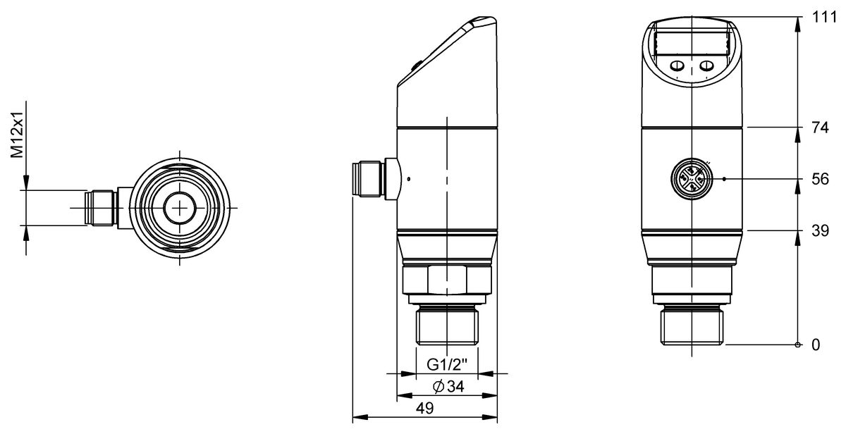 Pressure sensors with display