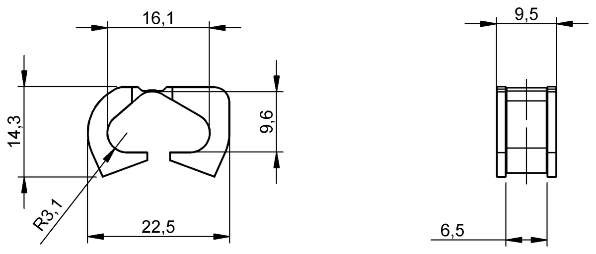Haltewinkel für magnetische Sensoren