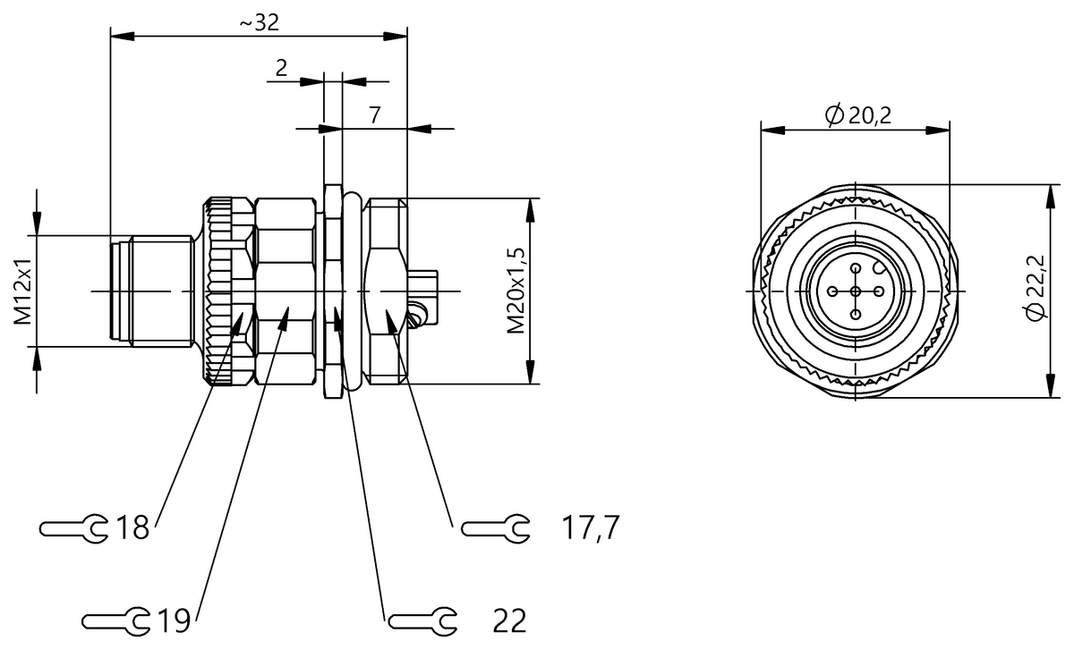 Flanschsteckverbinder