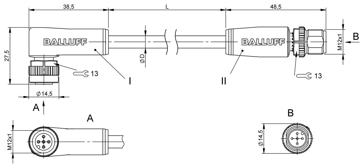 Double-ended cordsets