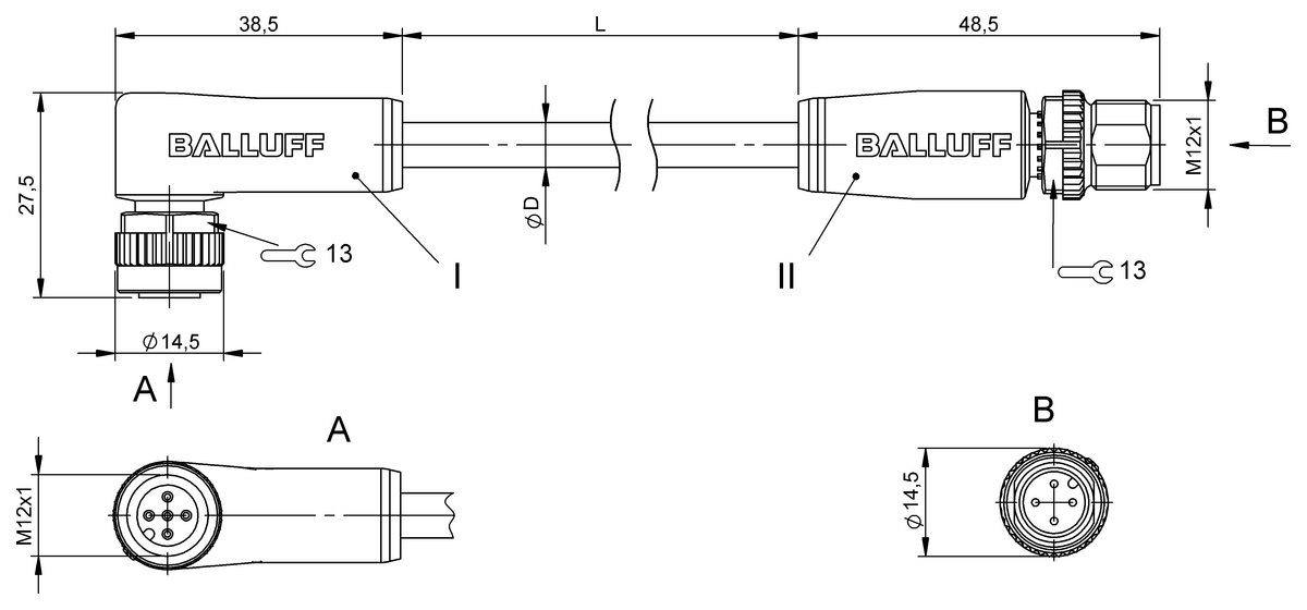 Double-ended cordsets