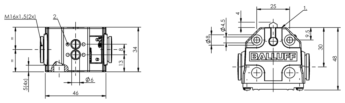 Mechanical multiple position limit switches with positive opening