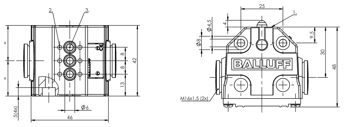 Mechanical multiple position limit switches with positive opening