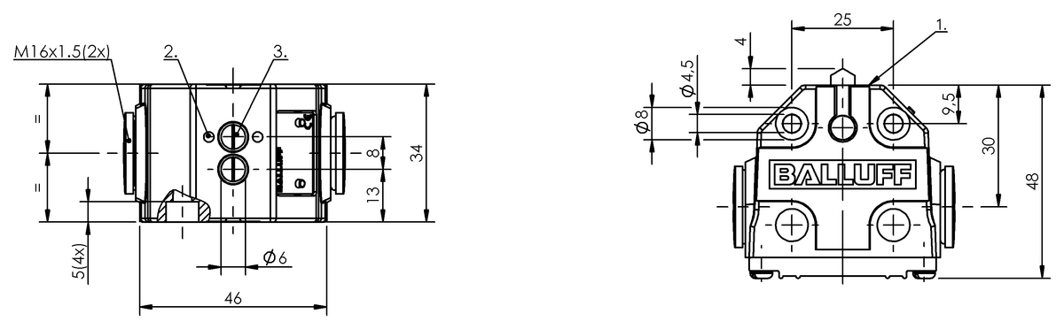 Mechanical multiple position limit switches with positive opening