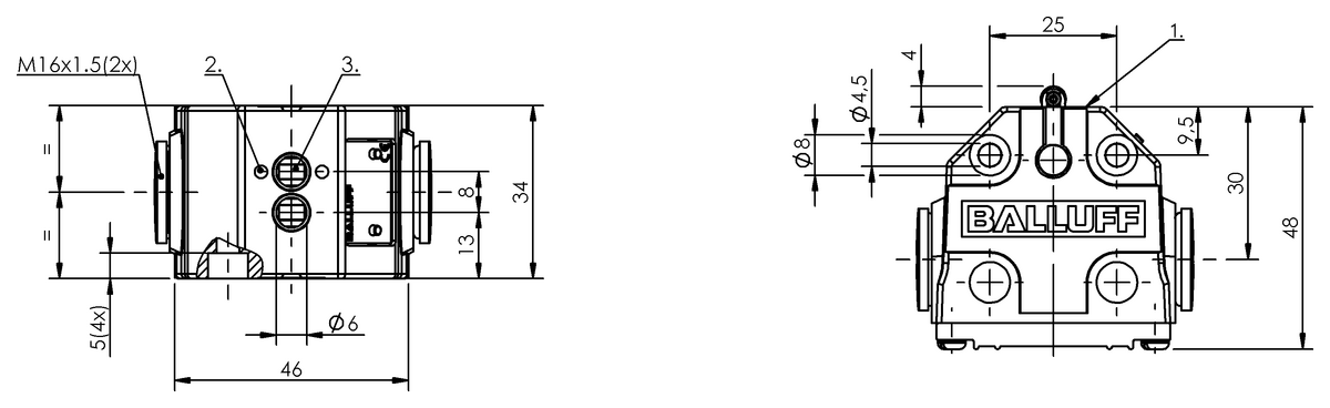Mechanical multiple position limit switches with positive opening