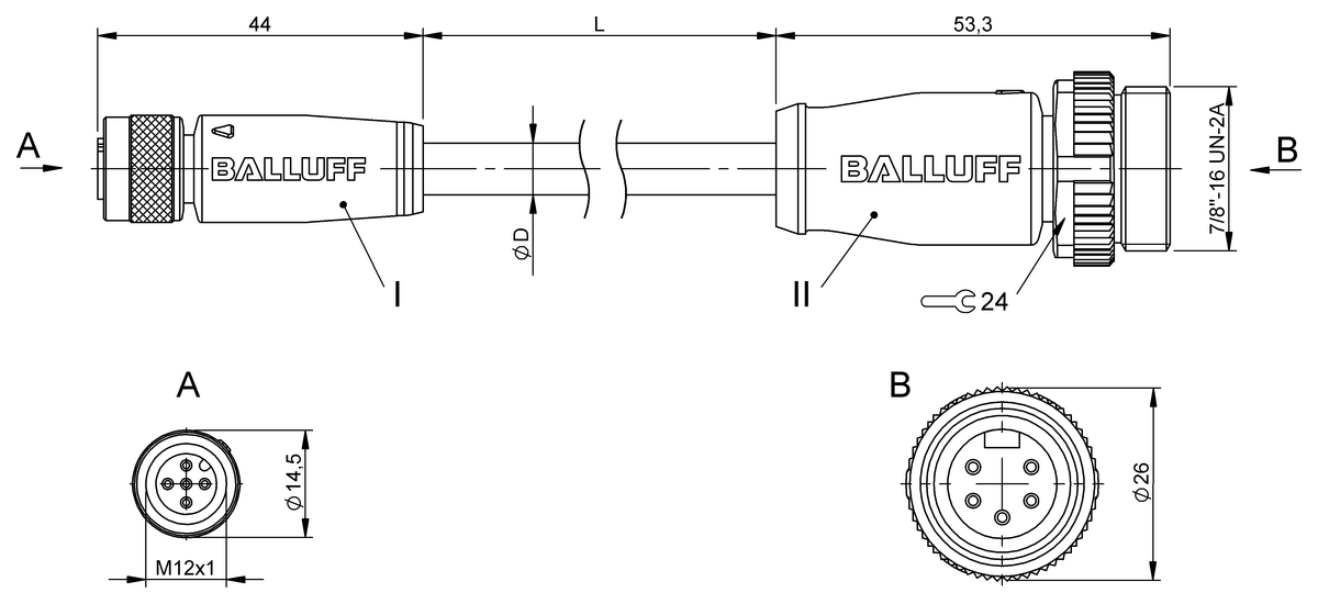 Double-ended cordsets