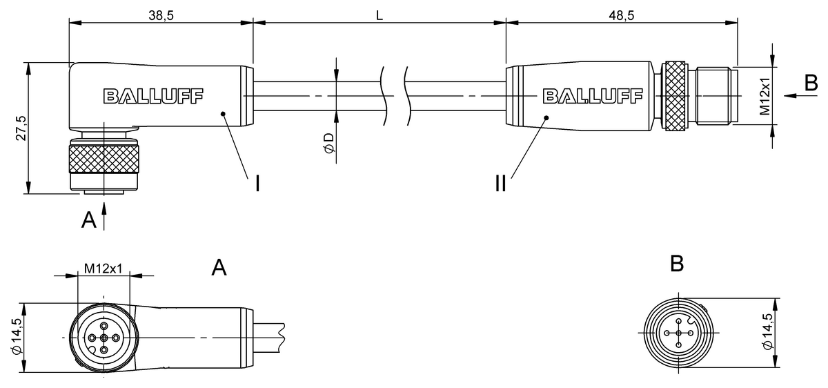 Double-ended cordsets