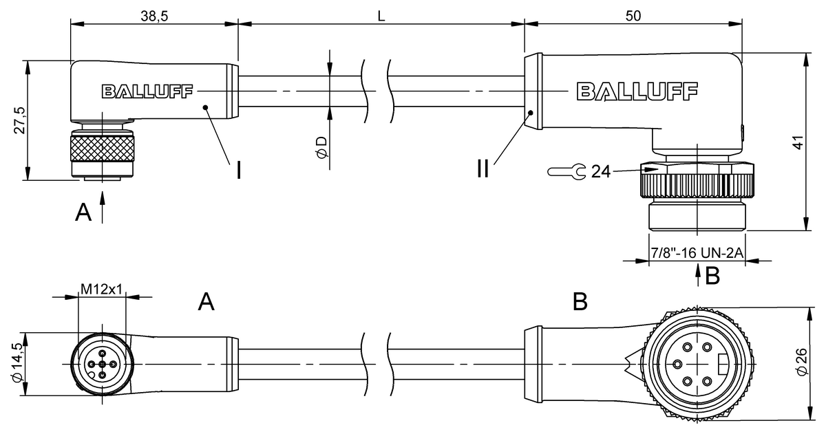 Double-ended cordsets