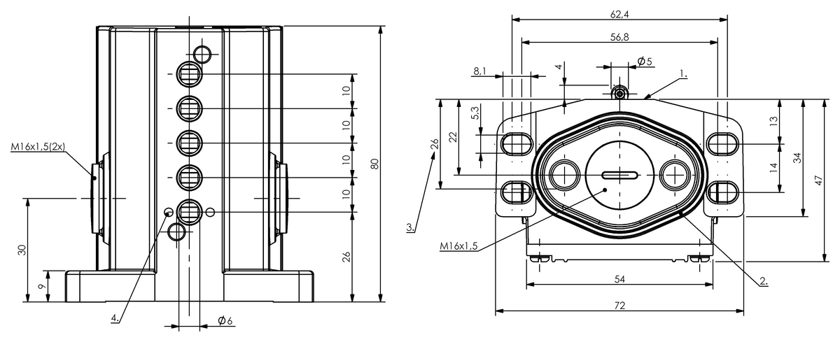 Mechanische Reihenpositionsschalter mit Zwangstrennung