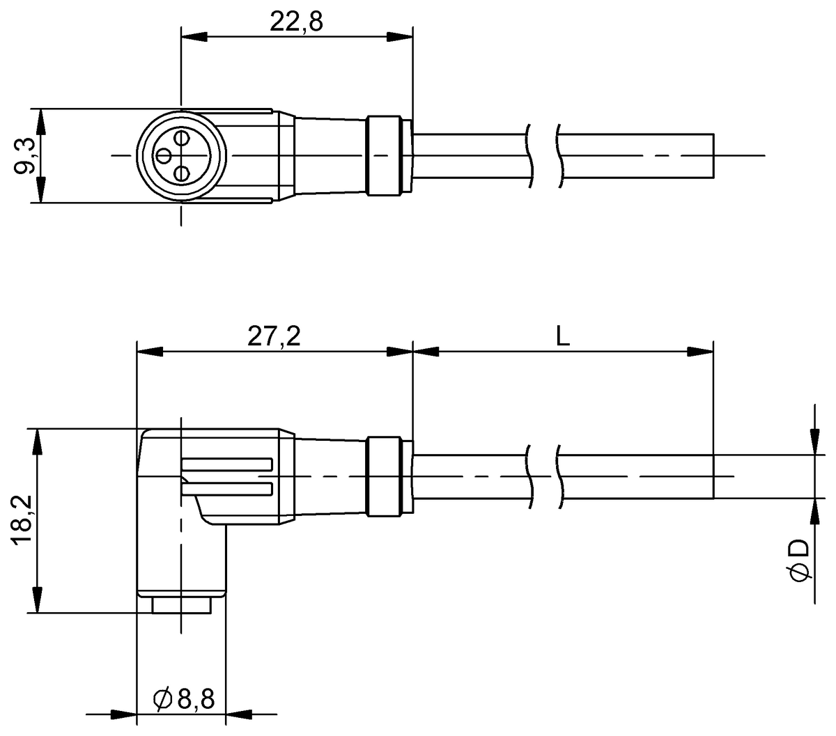 Single-ended cordsets
