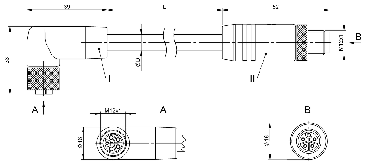 Double-ended cordsets