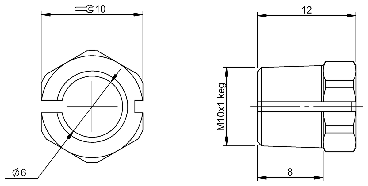 Grampo sem batente fixo para interruptor de proximidade