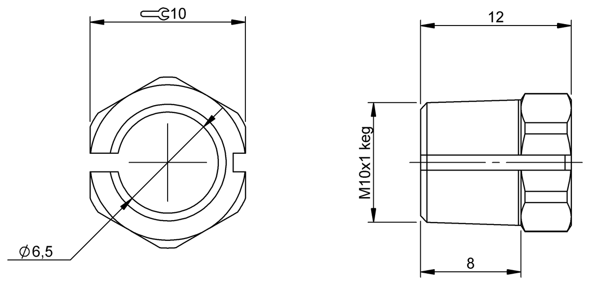 Clamp without fixed stop for proximity switches