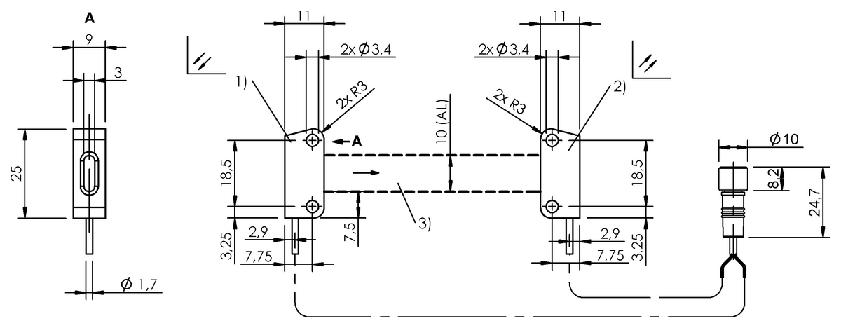 Micromote - optische Sensorköpfe