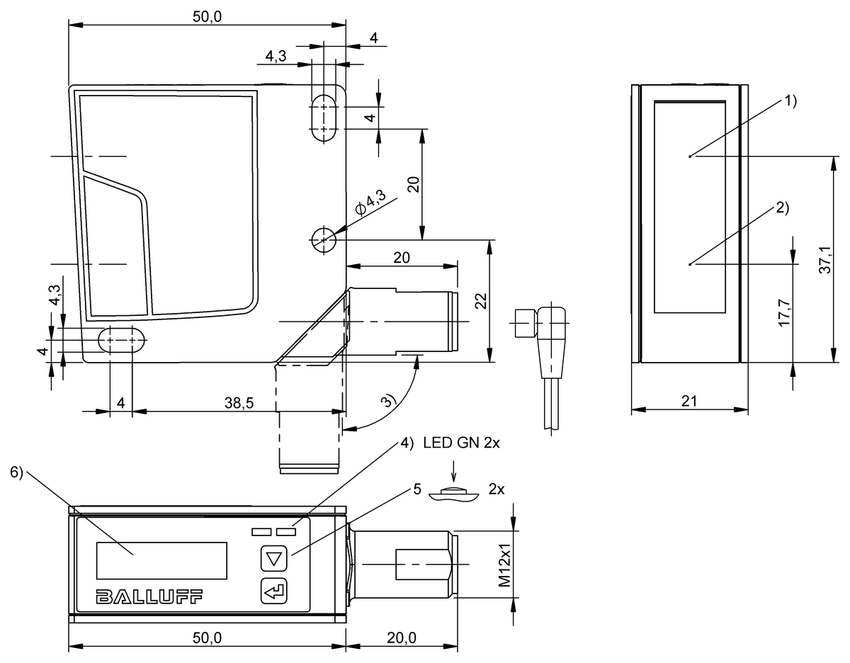 Photoelectric distance sensors