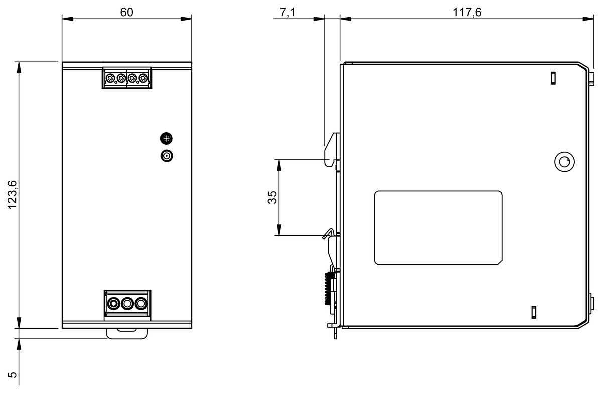 Power supplies for the control cabinet