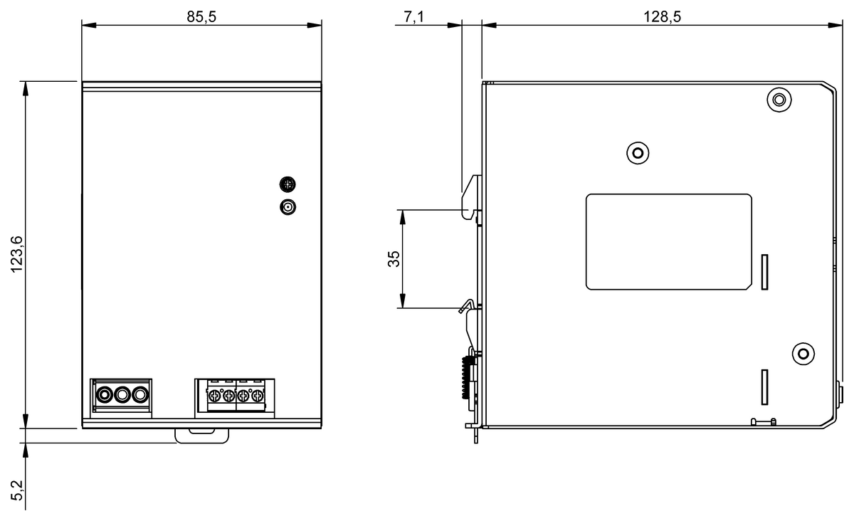 Power supplies for the control cabinet