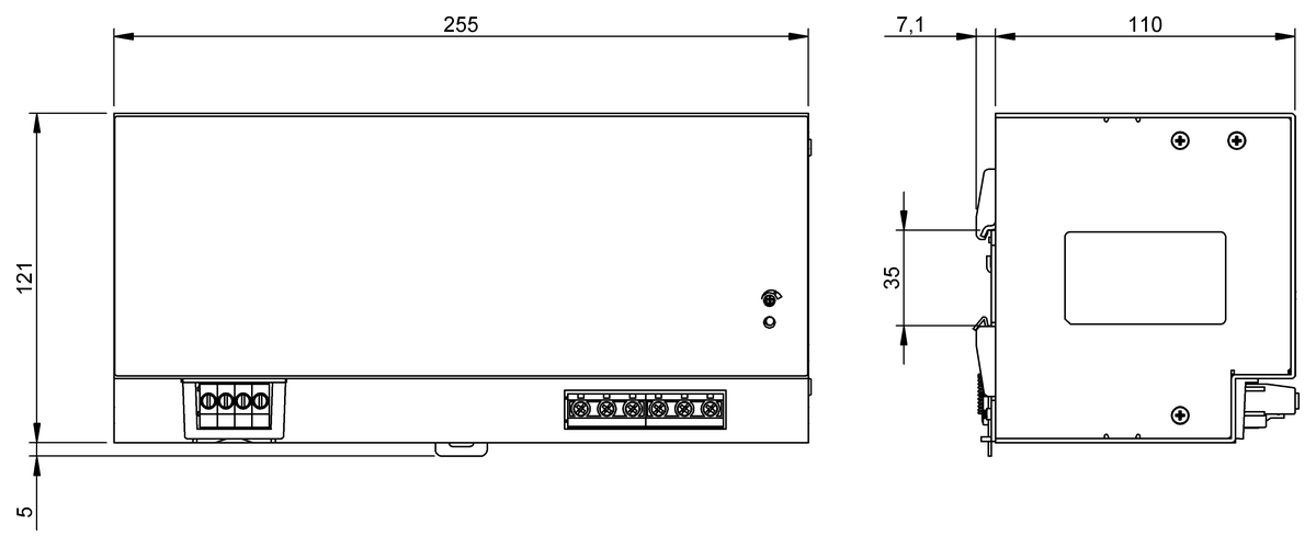 Power supplies for the control cabinet