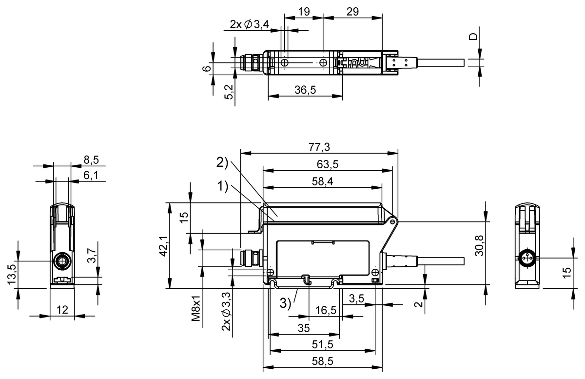 Micromote - Amplificador para cabeças de sensores ópticos