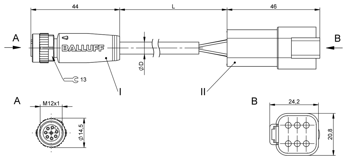 Double-ended cordsets
