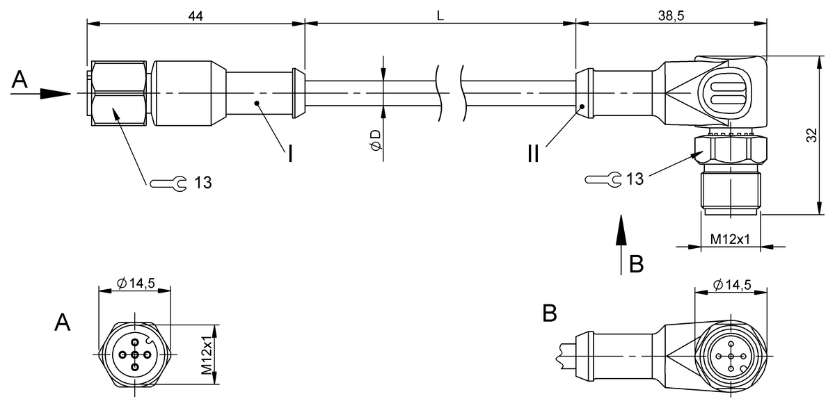 Double-ended cordsets