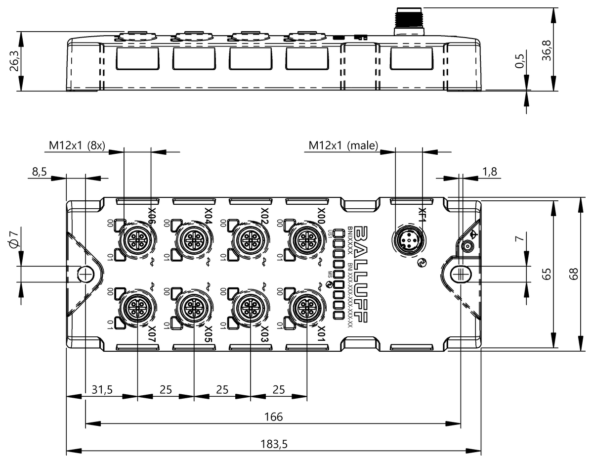 IO-Link sensor/actuator hubs