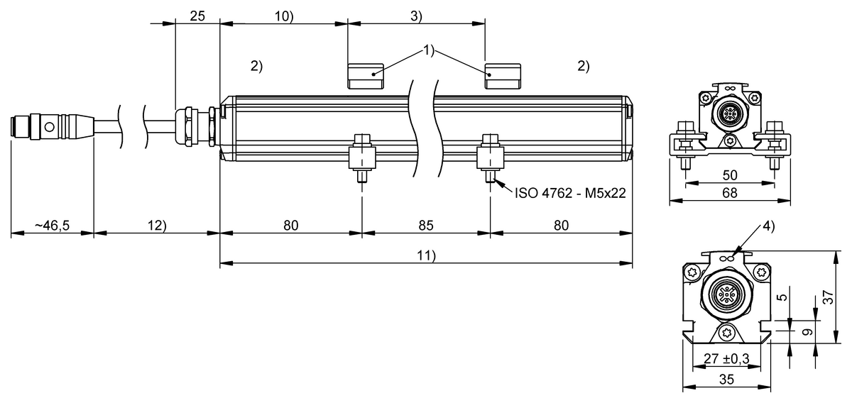 Sensori di posizionamento lineare magnetostrittivi a profilo