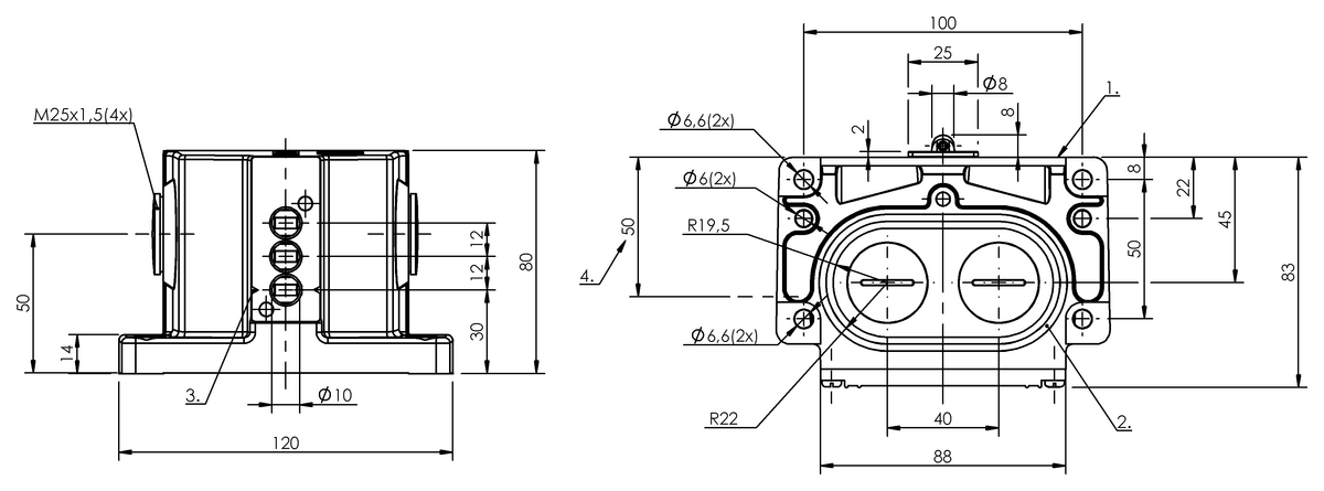 Mechanical multiple position limit switches with safety switch positions