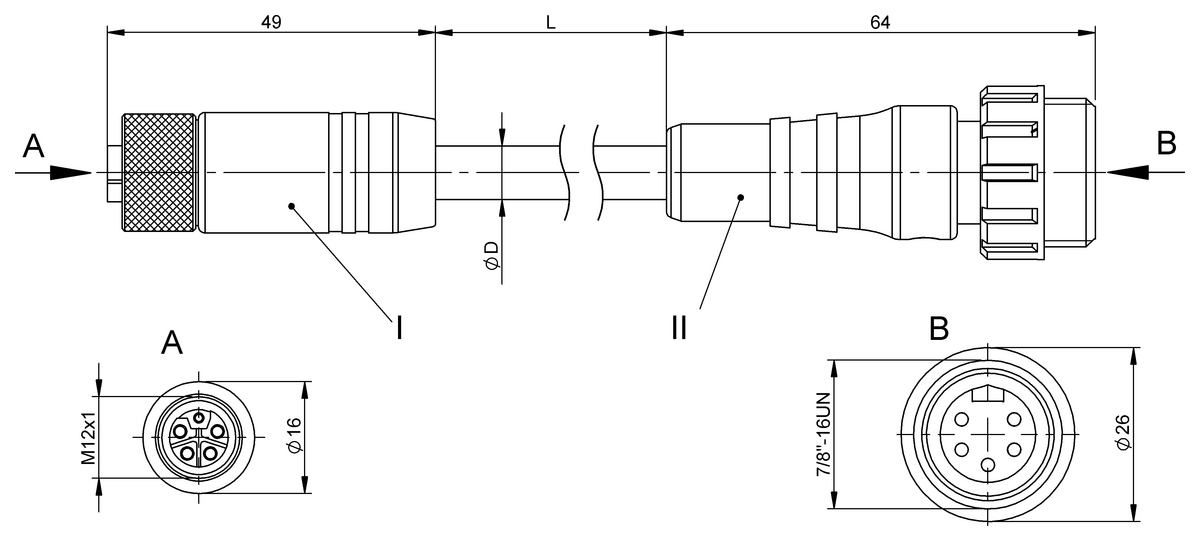 Double-ended cordsets