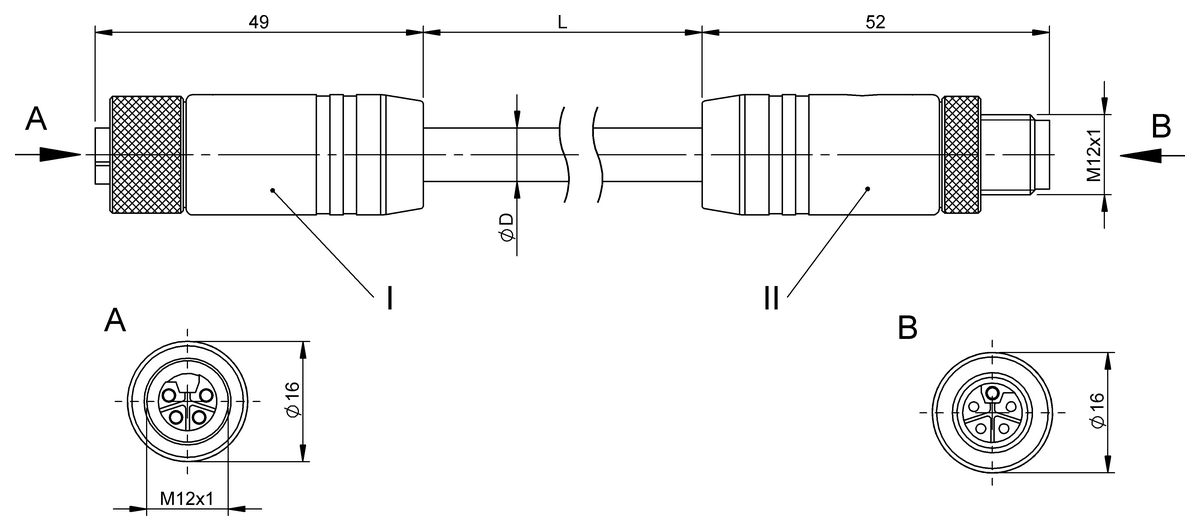 Double-ended cordsets