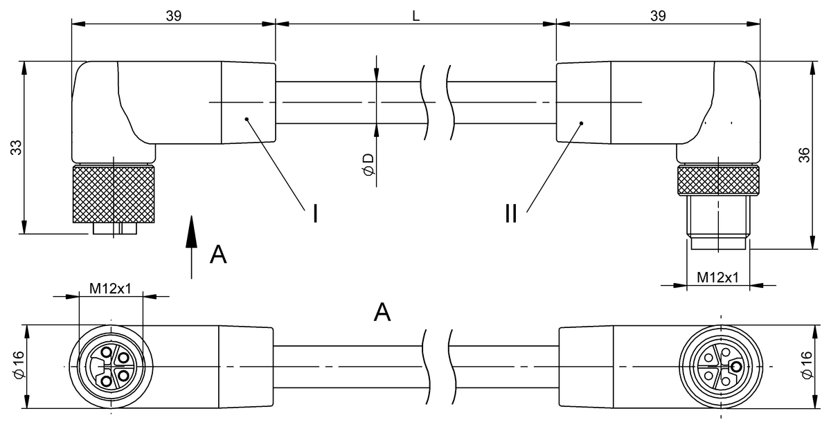 Double-ended cordsets