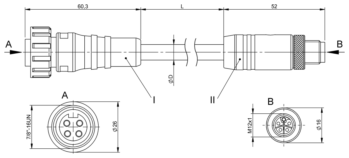Double-ended cordsets