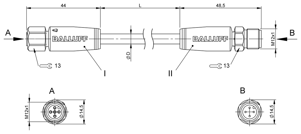 Double-ended cordsets