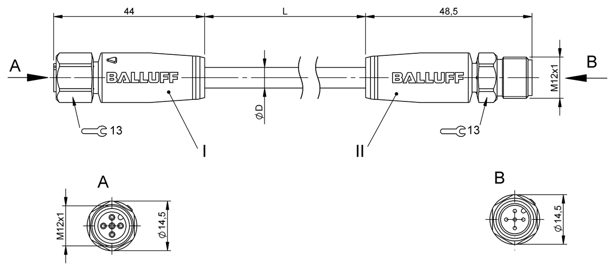 Double-ended cordsets
