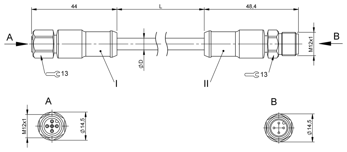 Double-ended cordsets