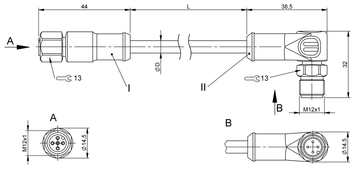 Double-ended cordsets