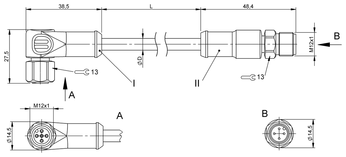 Double-ended cordsets