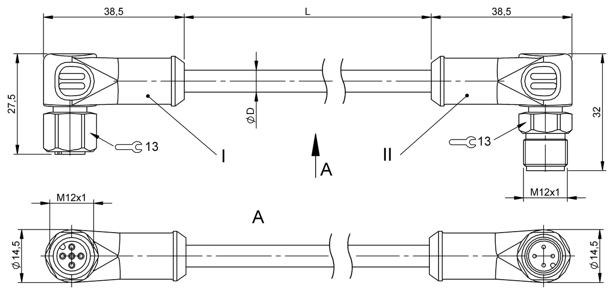 Double-ended cordsets