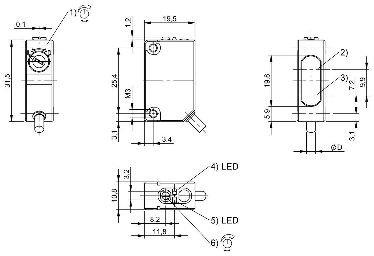 Diffuse sensors