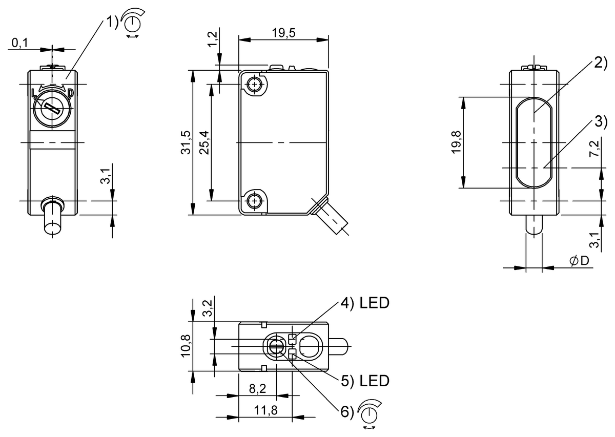 Diffuse sensors