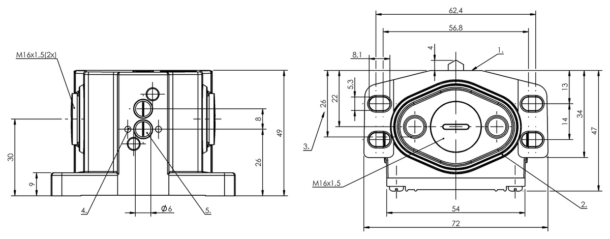 Mechanische Reihenpositionsschalter mit Zwangstrennung