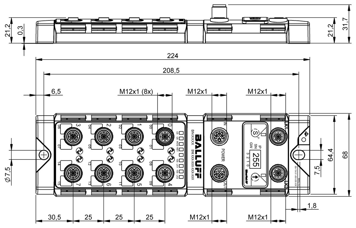 Módulos de rede para Ethernet/IP