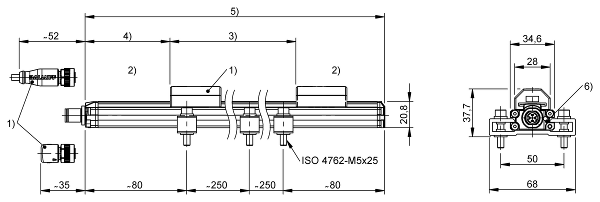 BTL428P (BTL PF1400-0050-C12NL3A0-000S04) Magnetostrictive linear ...