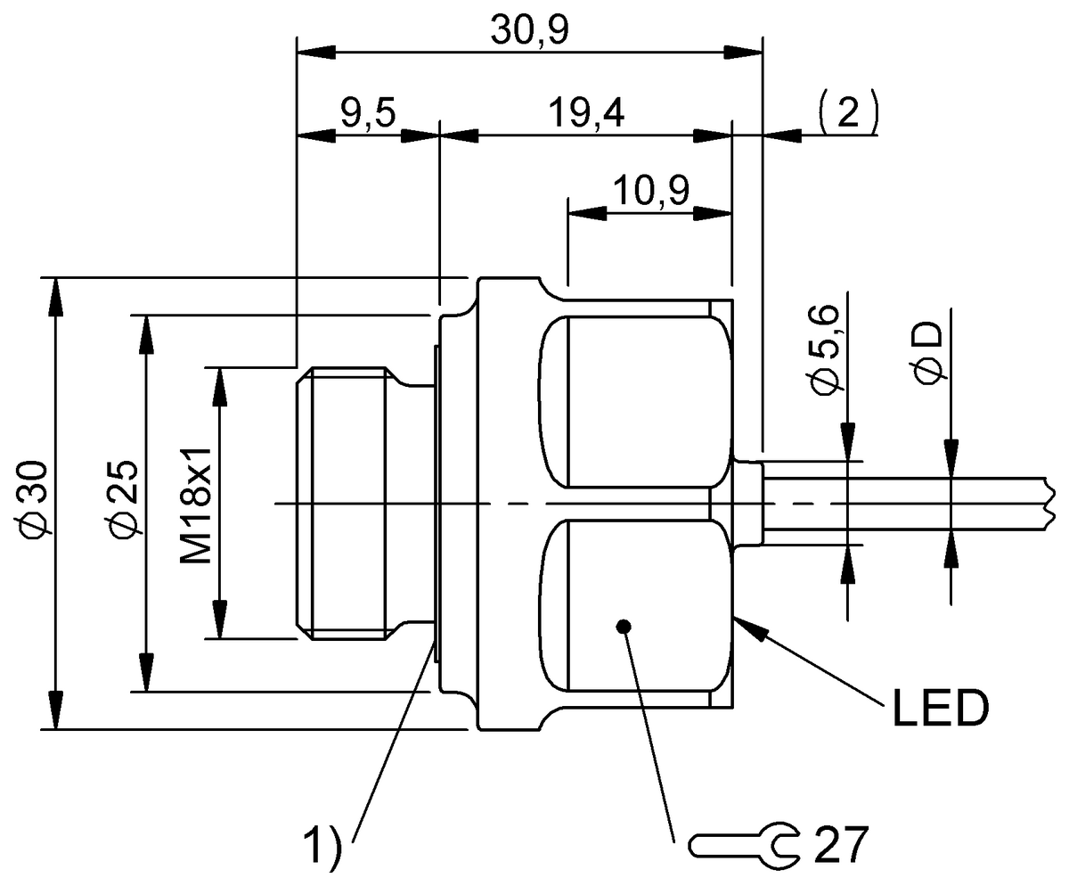 Ultrasonic sensors for short stroke hydraulic cylinders