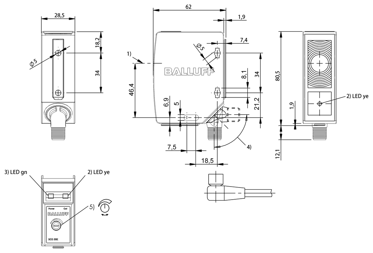 Through-beam sensors