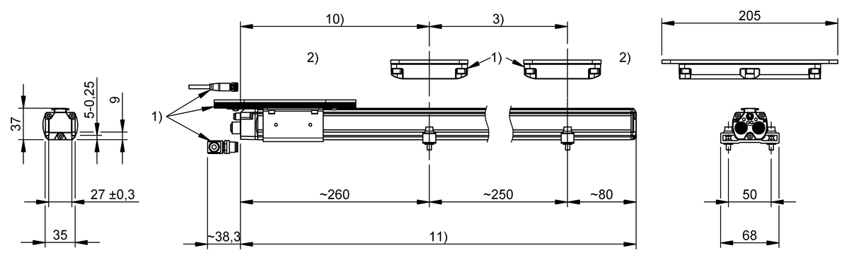 BTL3U0P (BTL7-V50T-M3000-P-SA479-C003) Magnetostrictive linear position ...