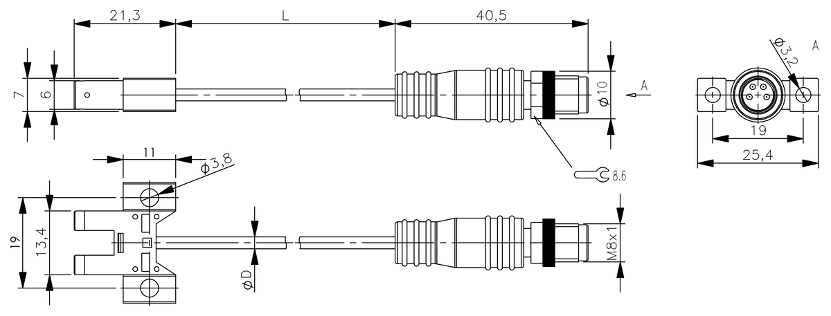 Gabellichtschranken im Kunststoffgehäuse