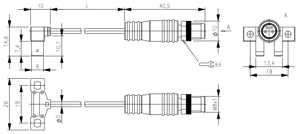 Fork sensors plastic