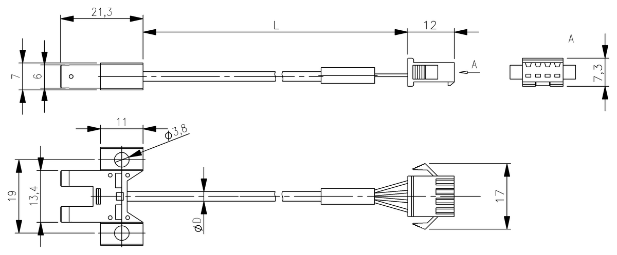 Fork sensors plastic